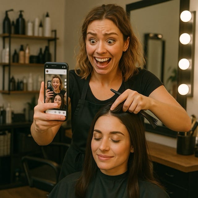 Hair salon promotion on social media